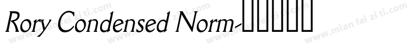 Rory Condensed Norm字体转换